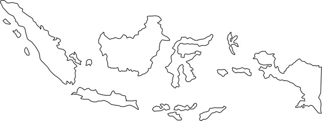 Outlined Indonesia Maps