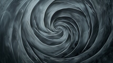 : Intricate monochrome spiral design creating a hypnotic effect.