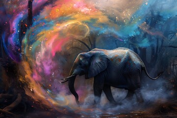 elephant in the night