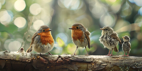 Breeding Habits and Nesting with blur background