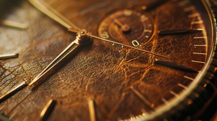 A wellworn leather s of a heirloom watch displaying the small scratches and imperfections that hold cherished memories.
