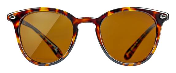 Vintage styled tortoiseshell sunglasses, cut out - stock png.