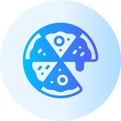 Obraz premium pizza gradient icon