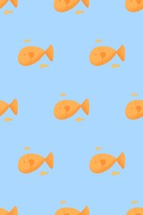 Pattern of a flock of goldfish and their children