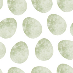 Seamless pattern with easter eggs, hand drawn illustration in watercolor style