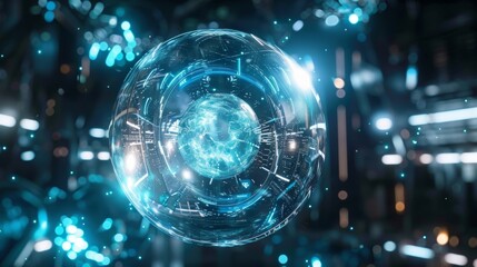Obraz premium A sparkling crystal orb that supposedly captures and reflects the dreams of its user..