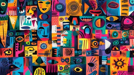 Vibrant Indigenous Art Motifs in Visa Design for Tourism Expression