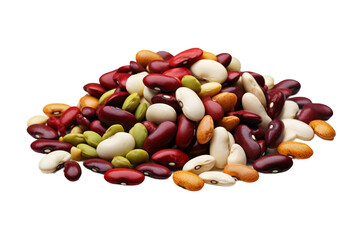 The Symphony of Beans: A Whimsical Collection. On a White or Clear Surface PNG Transparent Background.