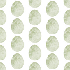 Seamless pattern with easter eggs, hand drawn illustration in watercolor style