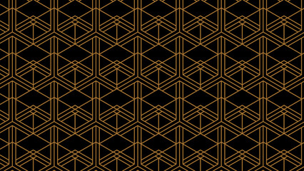 abstract geometric pattern with yellow lines on black background for fabric banners surface design packaging wrapping paper wallpaper vector illustration	