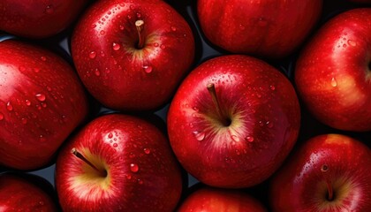 Group of red apples together