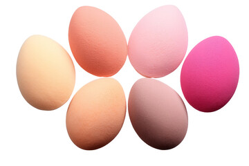 Towering Eggception: A Whimsical Egg Stack. On a White or Clear Surface PNG Transparent Background.