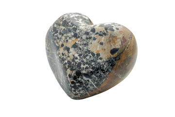 Stone Heart-shaped On Transparent Background.