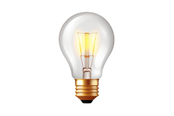Illuminating Ideas. On a White or Clear Surface PNG Transparent Background.
