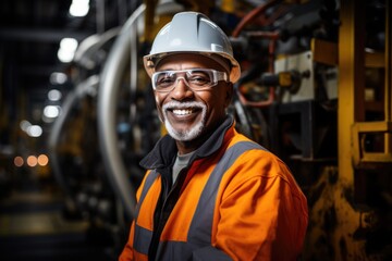 Man with beard in hard hat