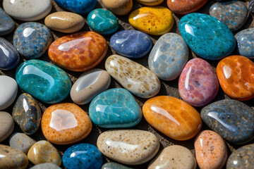 beautiful shimmering pebbles