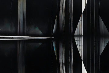 Naklejka premium black and white abstract background Generatve Ai