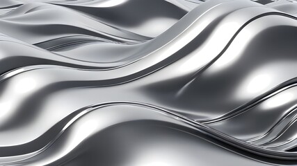 Chrome Metal Wave Background