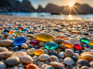 beautiful shimmering pebbles