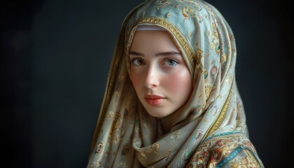 A beautiful young Muslim woman