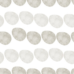 Seamless pattern with easter eggs, hand drawn illustration in watercolor style