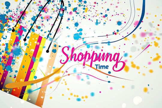 Shop til You Drop Shopping Time Template