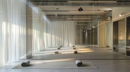Glass Partition Yoga Studio