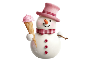 Frostys Sweet Treat Adventure. On a White or Clear Surface PNG Transparent Background.