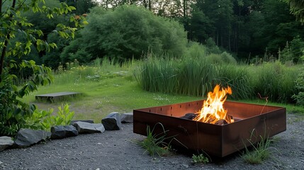 Minimalist Outdoor Fire Pit