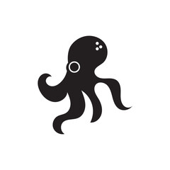Octopus logo or symbol icon illustration design template