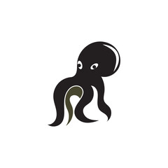 Octopus logo or symbol icon illustration design template