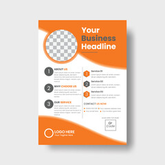 Corporate business flyer design or brochure vector template design. Marketing, business proposal, promotion, advertise, publication, cover page. Editable vector template design.
