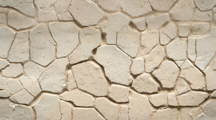 Obraz premium Stone Wall Texture. Brick Wall Background. Rough Stone Surface. Ancient Brickwork. Weathered Vintage Old Masonry Rustic Aged Architecture Pattern Urban White Grey Gray