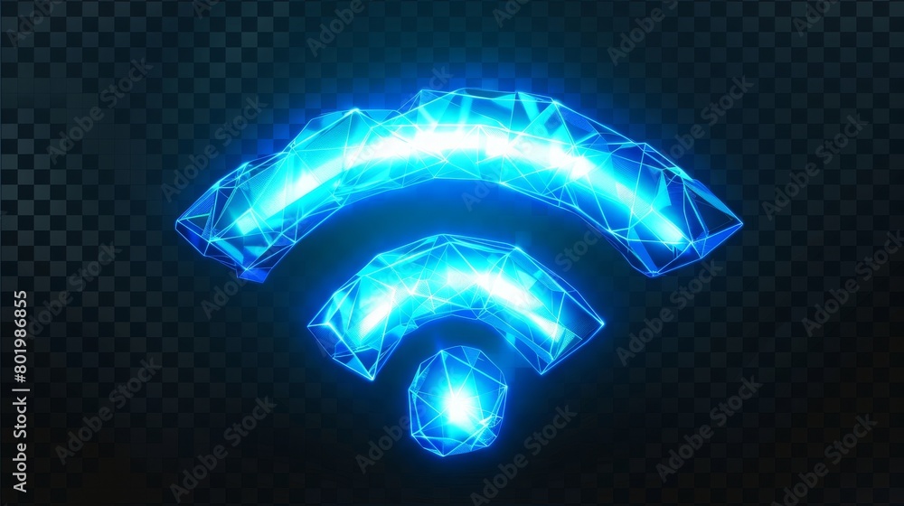 Aufkleber wireless technology wave sign set with neon light effect. digital radar circle network futuristic de