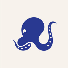 Obraz premium Octopus logo or symbol icon illustration design template