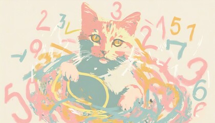 AI-generated art cat (Art Meow series)