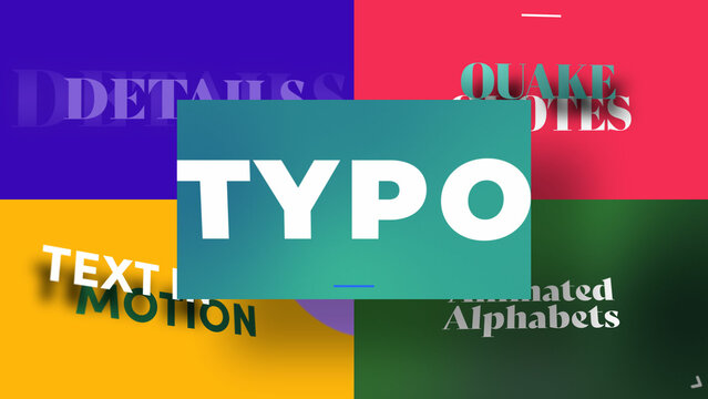 3D Evolving Text Displays | Animated Titles with Control Panels