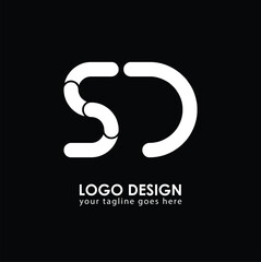 SD SD Logo Design, Creative Minimal Letter SD SD Monogram