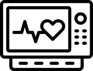 cardiogram Vector Icon Isolated.
