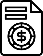 Invoice icon. Finance vector.