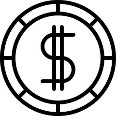 Money Coin Icon. Currency Vector. 