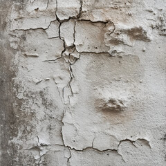 Time’s Imprint: Close-Up of Cracked Wall Revealing Intricate Patterns and Textures