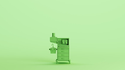 Green mint medical device equipment hospital machine nursing diagnostic background 3d illustration render digital rendering
