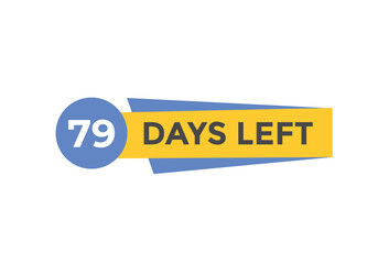 80 days to go countdown template. 80 day Countdown left days banner design. 80  Days left countdown timer
