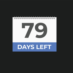 80 days to go countdown template. 80 day Countdown left days banner design. 80  Days left countdown timer
