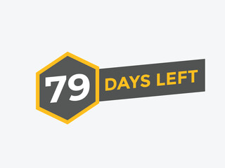 80 days to go countdown template. 80 day Countdown left days banner design. 80  Days left countdown timer
