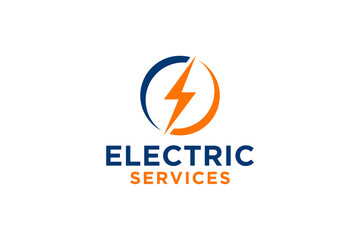 Flash Thunderbolt Energy Power Logo design vector template. Fast speed electricity battery Logotype.