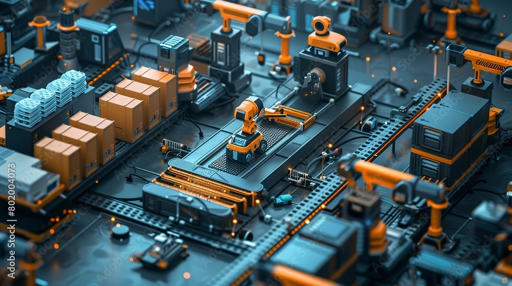 Poster robotics and automation: visuals depicting robots in manufacturing, service robots, and drones.