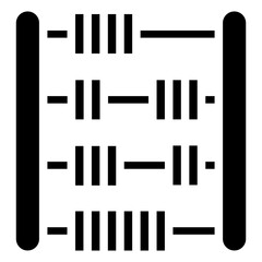 Abacus glyph icon, related to kindergarten theme, use for UI or UX kit, modern app development.