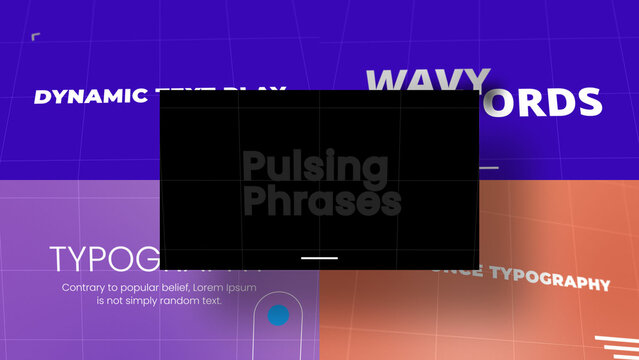3D Pure Typography Experience | Animated Titles with Control Panels